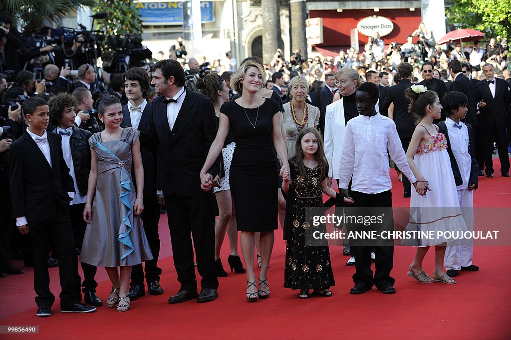 French directors Romain Goupil (3rdL) an