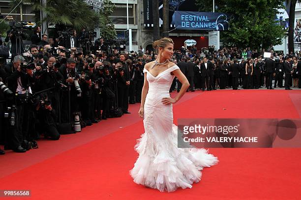 Spanish actress Elsa Pataky arrives for the screening of "You Will Meet a Tall Dark Stranger" presented out of competition at the 63rd Cannes Film...