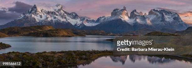 torres del paine pano - klein stock pictures, royalty-free photos & images