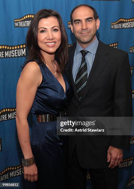 Carla Simonian and Greg Simonian attend the Theatre Museum Awards at The Players Club on May 17, 2010 in New York City.