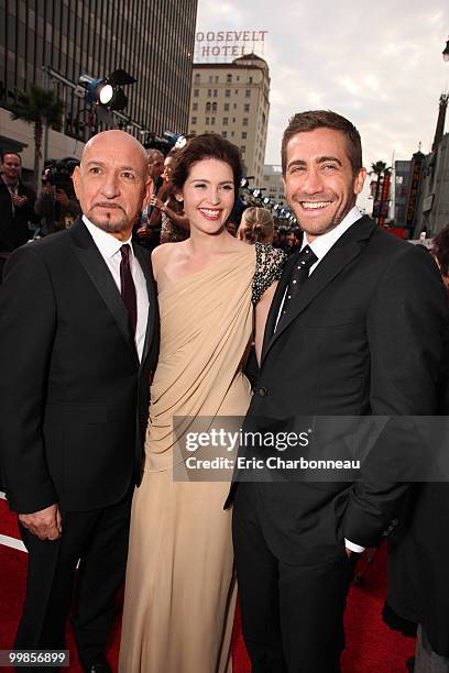 Sir Ben Kingsley, Gemma Arterton and Jake Gyllenhaal at Walt Disney Pictures Premiere of 'Prince of Persia: The Sands of Time' on May 17, 2010 at...