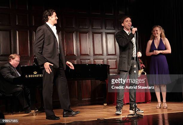 Greg Mills, Jennifer Evans and Kevin Cahoon performs during the Theatre Museum Awards at The Players Club on May 17, 2010 in New York City.