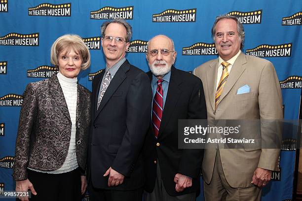 Helen Marie Guditis, Jonathan Bank, George Morfogen and Stewart F. Lane attend the Theatre Museum Awards at The Players Club on May 17, 2010 in New...