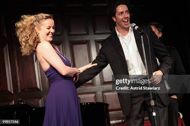 Jennifer Evans performs durinng the Theatre Museum Awards at The Players Club on May 17, 2010 in New York City.