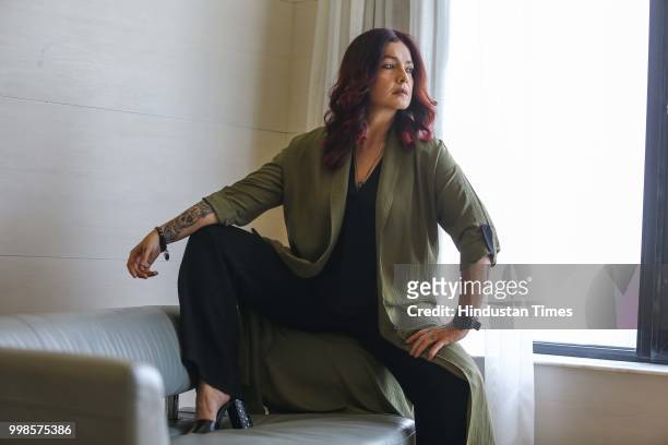 Bollywood director, actor and film maker Pooja Bhatt poses during an exclusive interview with HT City-Hindustan Times, on July 7, 2018 in New Delhi,...