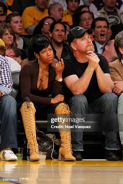 Regina King attends Game One of the Western Conference Finals between the Phoenix Suns and the Los Angeles Lakers during the 2010 NBA Playoffs at...