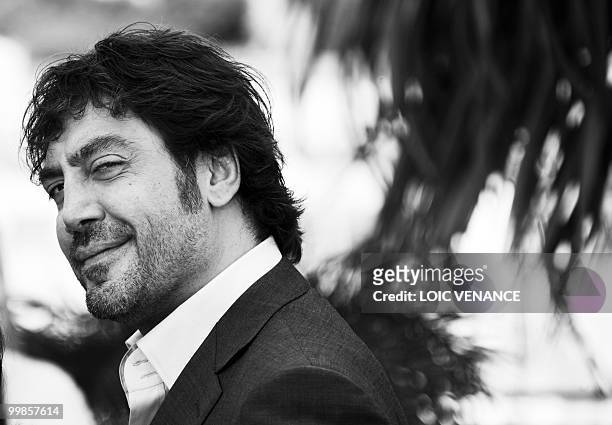 Spanish actor Javier Bardem poses during the photocall of "Biutiful" presented in competition at the 63rd Cannes Film Festival on May 17, 2010 in...