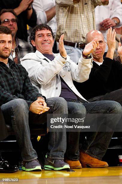 Antonio Banderas attends Game One of the Western Conference Finals between the Phoenix Suns and the Los Angeles Lakers during the 2010 NBA Playoffs...