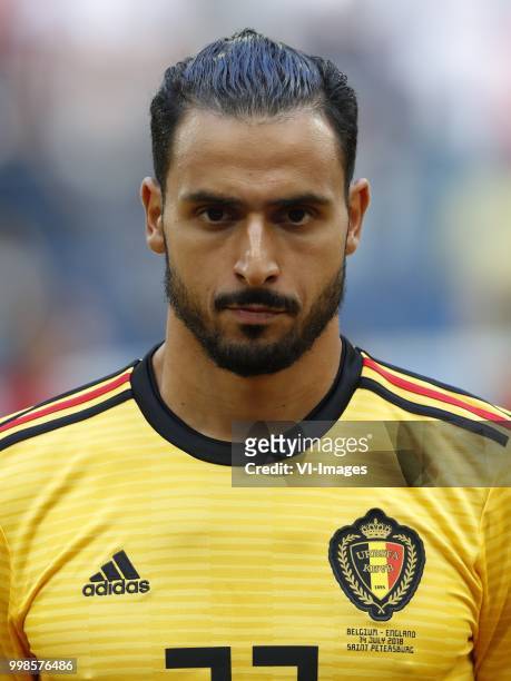 Nacer Chadli of Belgium during the 2018 FIFA World Cup Play-off for third place match between Belgium and England at the Saint Petersburg Stadium on...