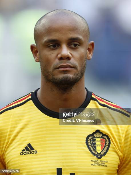 Vincent Kompany of Belgium during the 2018 FIFA World Cup Play-off for third place match between Belgium and England at the Saint Petersburg Stadium...