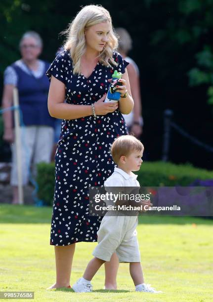 Prince Oscar of Sweden during the occasion of The Crown Princess Victoria of Sweden's 41st birthday celebrations at Solliden Palace on July 14, 2018...