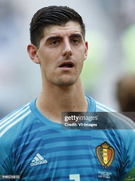 Belgium goalkeeper Thibaut Courtois during the 2018 FIFA World Cup Play-off for third place match between Belgium and England at the Saint Petersburg...