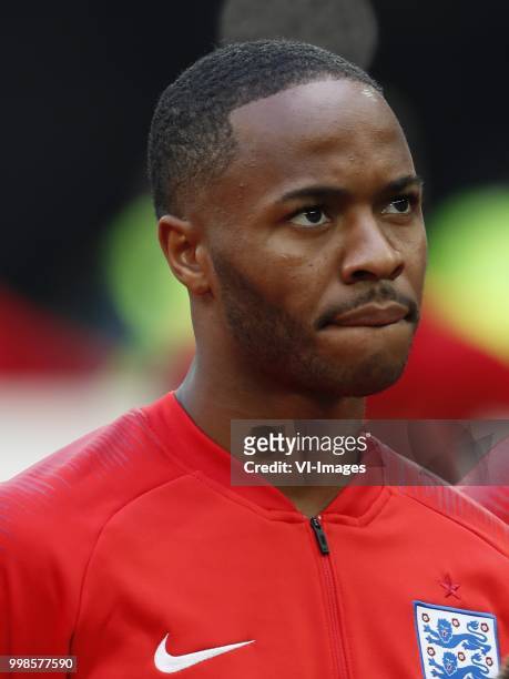 Raheem Sterling of England during the 2018 FIFA World Cup Play-off for third place match between Belgium and England at the Saint Petersburg Stadium...