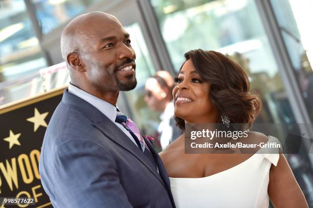 Actress Niecy Nash and husband Jay Tucker attend the ceremony honoring Niecy Nash with star on the Hollywood Walk of Fame on July 11, 2018 in...