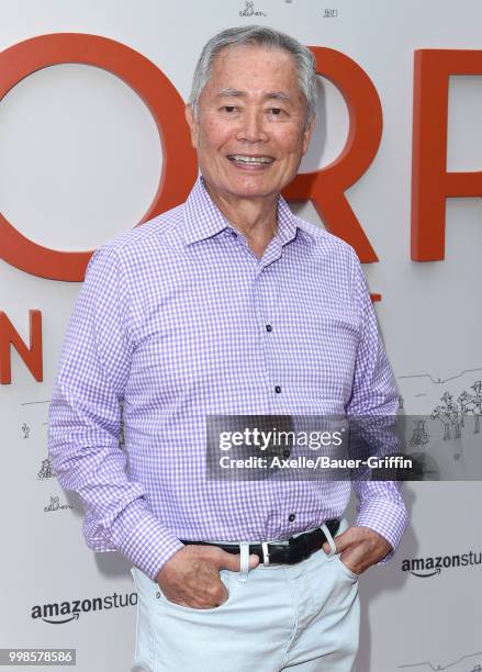 Actor George Takei arrives at Amazon Studios premiere of 'Don't Worry, He Won't Get Far on Foot' at ArcLight Hollywood on July 11, 2018 in Hollywood,...