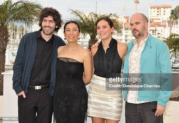 Director Ivan Fund, actress Eva Bianco, actress Victoria Raposo and director Santiago Loza attend the 'Los Labios' Photo Call held at the Palais des...