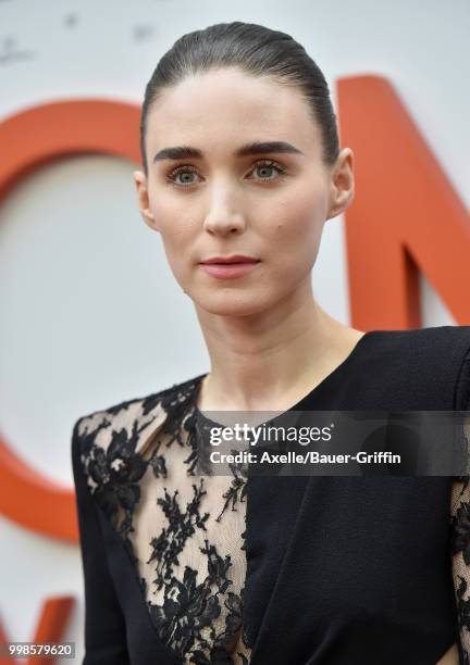 Actress Rooney Mara arrives at Amazon Studios premiere of 'Don't Worry, He Won't Get Far on Foot' at ArcLight Hollywood on July 11, 2018 in...