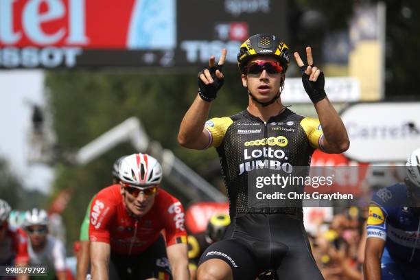 Arrival / Dylan Groenewegen of The Netherlands and Team LottoNL - Jumbo Celebration / Andre Greipel of Germany and Team Lotto Soudal / Fernando...