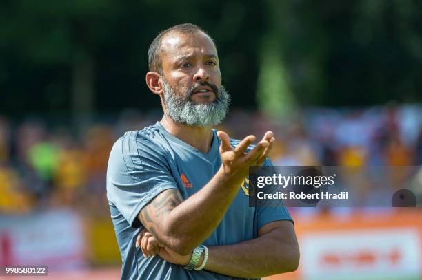 Nuno Espirito Santo manager of Wolverhampton Wanderers reacts during the Uhrencup 2018 on July 14, 2018 at the Neufeld stadium in Bern, Switzerland.