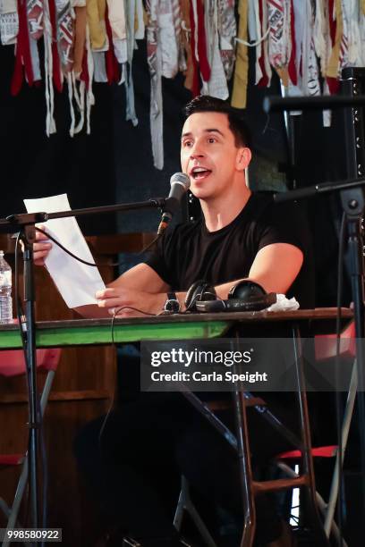 Russell Kane performs on Russell Kane's Evil Genius Live during Latitude Festival at Henham Park Estate on July 14, 2018 in Southwold, England.