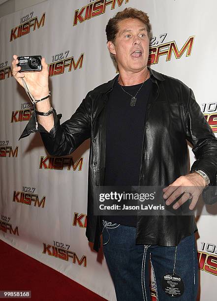 Actor David Hasselhoff attends KIIS FM's 2010 Wango Tango Concert at Staples Center on May 15, 2010 in Los Angeles, California.