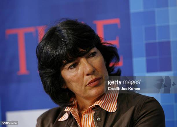 Chief International Correspondent for CNN Christiane Amanpour speaks during CNN's Media Conference For The Election of the President 2008 at the Time...