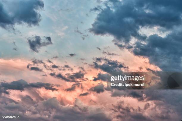 dramatic and beautiful sky view after sunset - ipek morel stock pictures, royalty-free photos & images