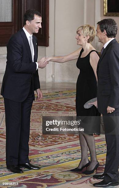 Prince Felipe of Spain, Sonsoles Espinosa and her husband Spain's Prime Minister Jose Luis Rodriguez Zapatero attend the VI European Union-Latin...