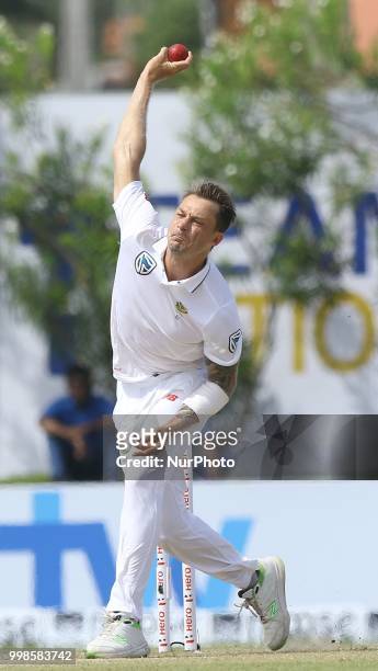 South African cricketer Dale Steyn during the 3rd day's play in the first Test cricket match between Sri Lanka and South Africa at Galle...
