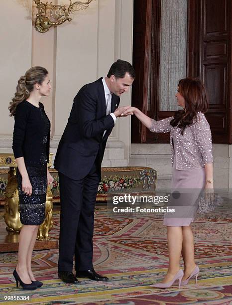 Princess Letizia of Spain, Prince Felipe of Spain and President of Argentina Cristina Fernandez attend the VI European Union-Latin America and...