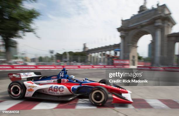 Tony Kanaan during the final practice session Saturday morning. Practice sessions for Honda Indy cars prior to the afternoon qualifications. Honda...