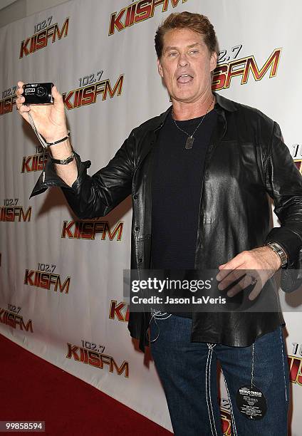 Actor David Hasselhoff attends KIIS FM's 2010 Wango Tango Concert at Staples Center on May 15, 2010 in Los Angeles, California.