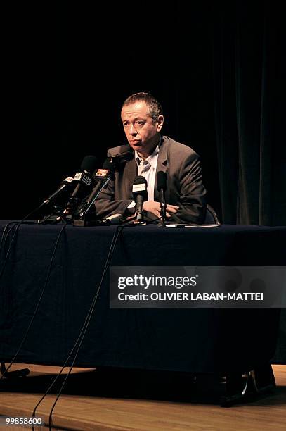 Paris Saint-Germain football team president Robin Leproux gives a press conference, on May 18, 2010 at the club headquarters in Paris, on a...