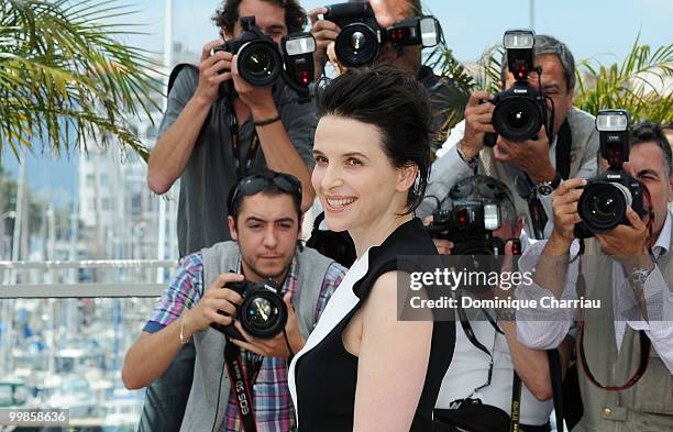 Actress Juliette Binoche attends the 'Certified Copy' Photo Call held at the Palais des Festivals during the 63rd Annual International Cannes Film...