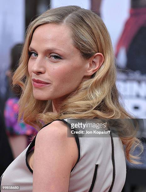 Actress Rachel Roberts arrives at the Los Angeles Premiere of "Prince Of Persia: The Sands Of Time" at Grauman's Chinese Theatre on May 17, 2010 in...
