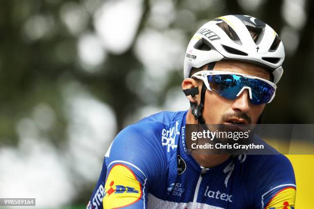 Arrival / Julian Alaphilippe of France and Team Quick-Step Floors / Crash / injqduring the 105th Tour de France 2018, Stage 8 a 181km stage from...