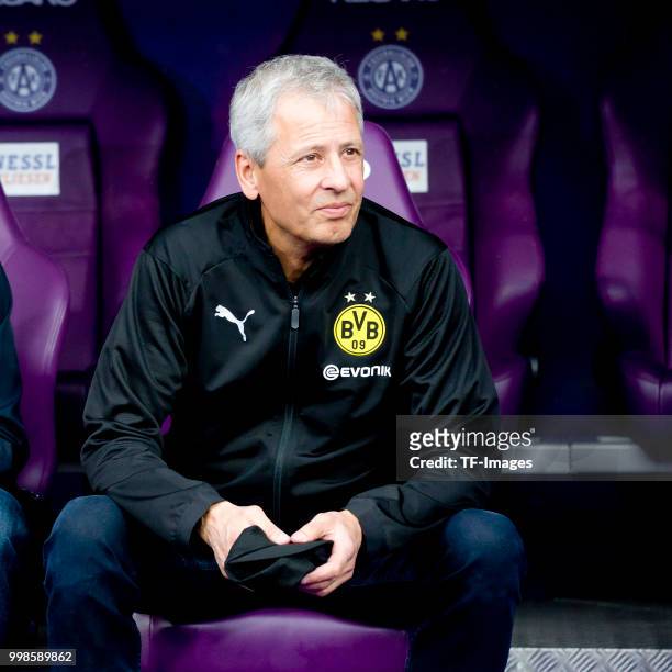Head coach Lucien Favre of Borussia Dortmund looks on during the friendly match between Austria Wien and Borussia Dortmund at Generali Arena on July...