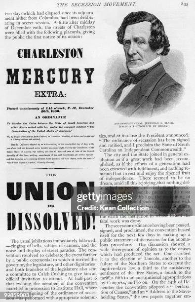 The Charleston Mercury's 'The Union is Dissolved' broadside, 20 December 1860, was the first Confederate publication as South Carolina was the first...
