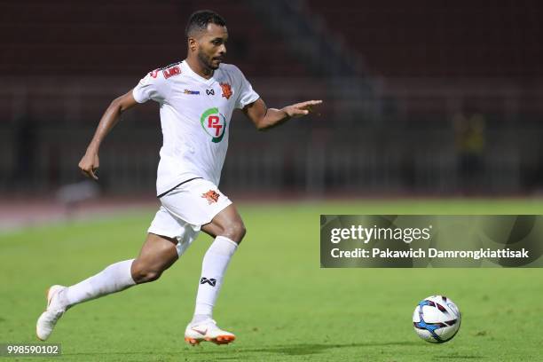 Jonatan Ferreira Reis of PT Prachuap FC in action during the Thai League 1 match between True Bangkok United and PT Prachuap FC at True Stadium on...