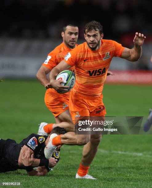 Ramiro Moyano of the Jaguares during the Super Rugby match between Cell C Sharks and Jaguares at Jonsson Kings Park on July 14, 2018 in Durban, South...