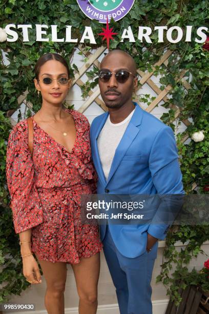 Stella Artois hosts Alesha Dixon and Azuko Ononye at The Championships, Wimbledon as the Official Beer of the tournament at Wimbledon on July 14,...