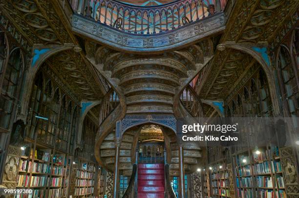 Libreria Lello e Irmao, with detailed wood balusters, is one of the oldest bookstores in Portugal and frequently rated among the top bookstores in...