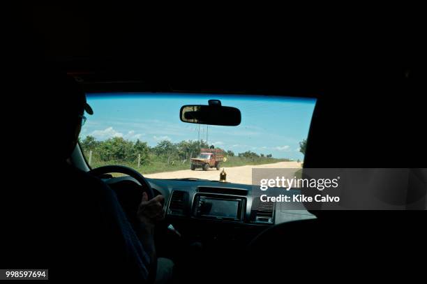 Dirt road built by the Colombian guerrillas FARC between La Macarena and their former stronghold, San Vicente del Caguan.