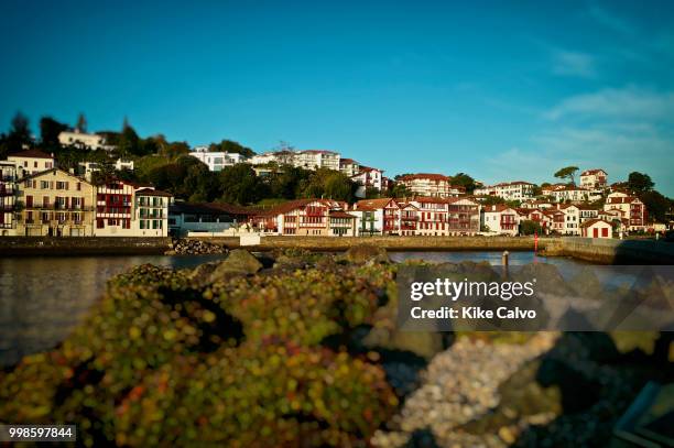 Early morning light at the entrance of Saint Jean de Luz harbor.