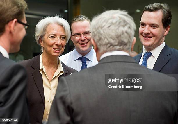 Jyrki Katainen, Finland's finance minister, Christine Lagarde, France's finance minister, Anders Borg, Sweden's finance minister, Giulio Tremonti,...