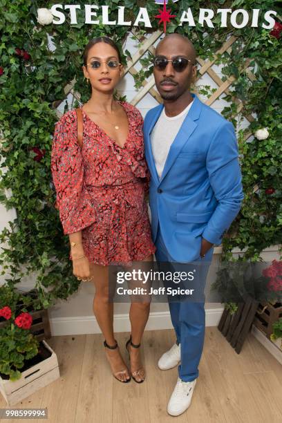 Stella Artois hosts Alesha Dixon and Azuko Ononye at The Championships, Wimbledon as the Official Beer of the tournament at Wimbledon on July 14,...