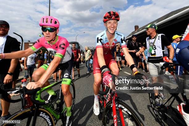 Arrival / Lawson Craddock of The United States and Team EF Education First - Drapac P/B Cannondale / Ian Boswell of The United States and Team...