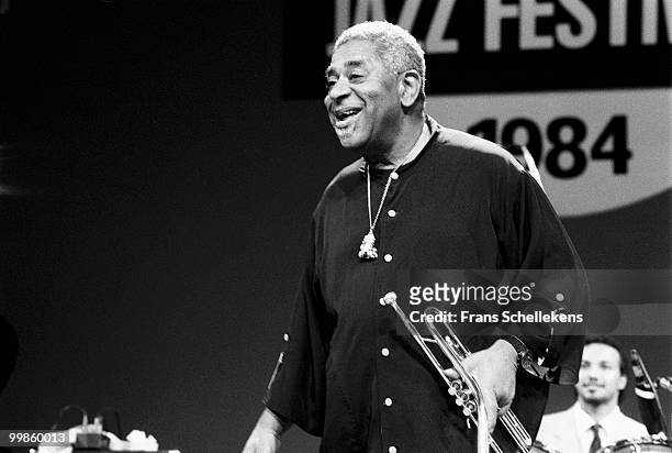 Dizzy Gillespie performs live on stage at the North Sea Jazz Festival in The Hague, Netherlands on July 12 1984