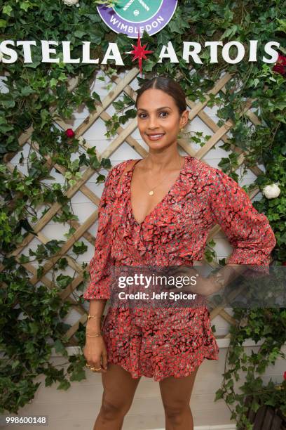 Stella Artois hosts Alesha Dixon at The Championships, Wimbledon as the Official Beer of the tournament at Wimbledon on July 14, 2018 in London,...