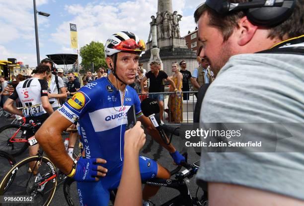 Arrival / Philippe Gilbert of Belgium and Team Quick-Step Floors / Press Media / during the 105th Tour de France 2018, Stage 8 a 181km stage from...